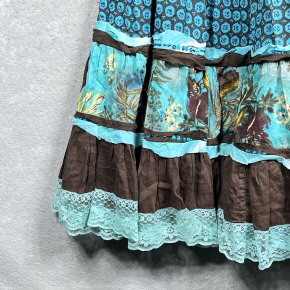 Alberto Makali Skirt Womens Size 10 Multicolored Gorgeous Floral Boho Maxi - Picture 4 of 10